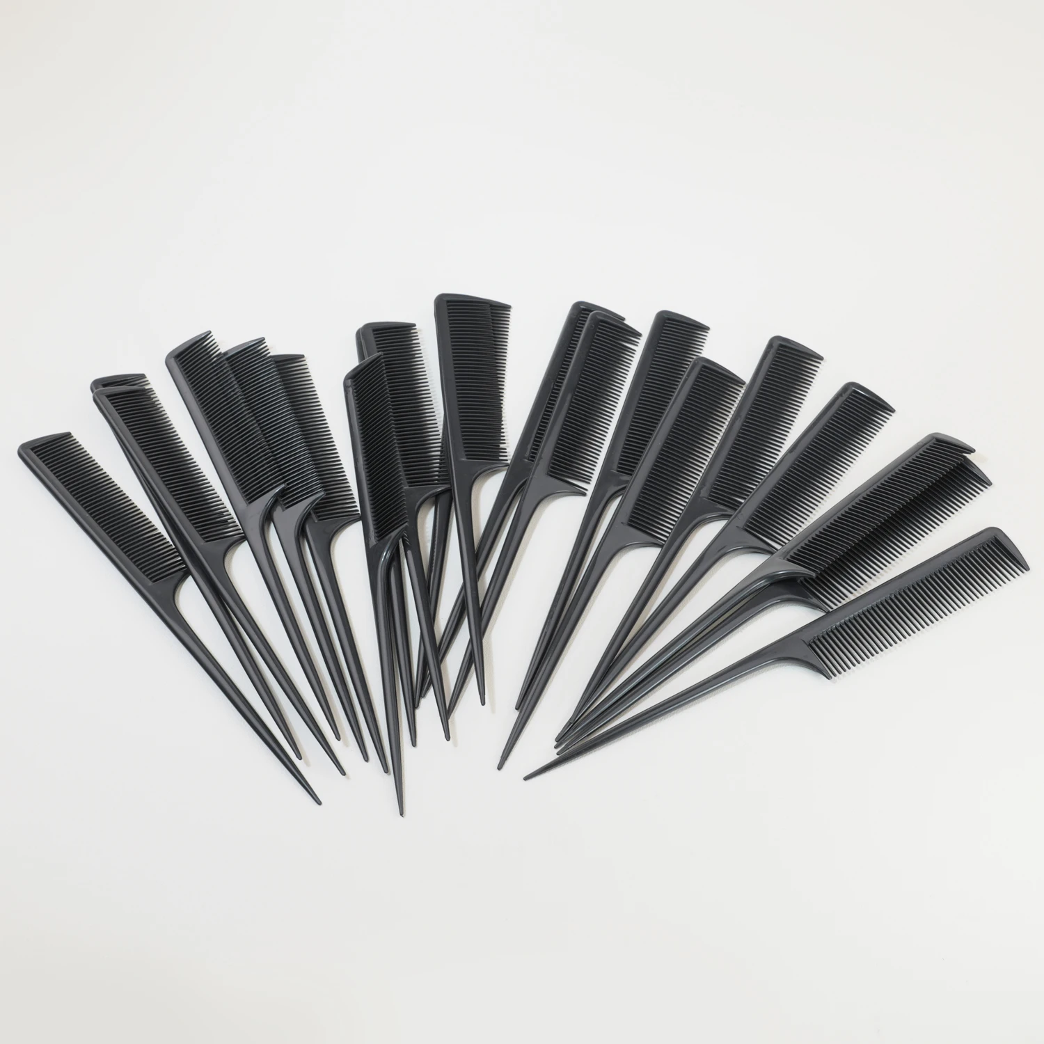 20 professional pointed tail hair combs, anti-static hair dye brushes, hair styling combs,Special for real hair wigs