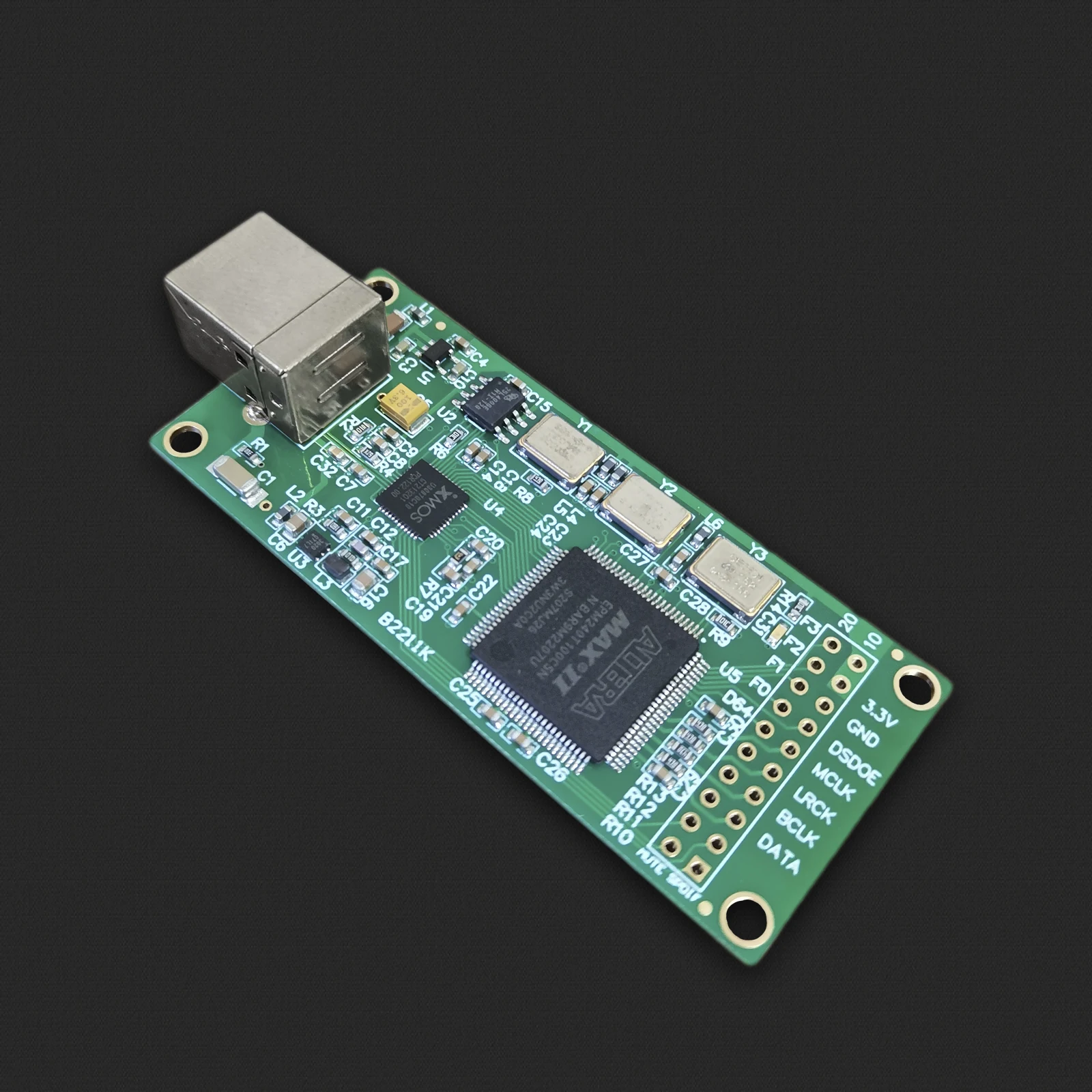 Nvarcher XMOS XU208 módulo de interfaz Digital USB a tarjeta asíncrona I2S/IIS DSD256/PCM384 para DAC