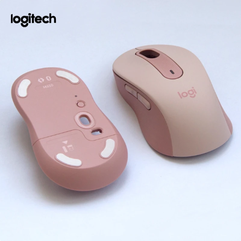 لوجيتك M650/M650L ماوس كتم صوت بلوتوث لاسلكي متوسط/كبير الحجم لأجهزة المكتب وأجهزة Mac وأجهزة الكمبيوتر المحمول
