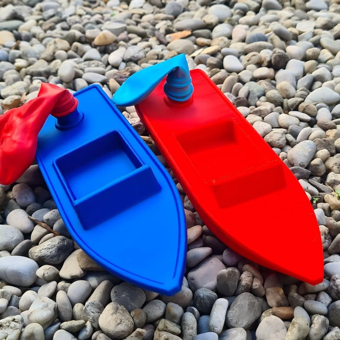 Balloon Powered Race Boats Toy 3D Printed DIY Water Racing Ship Ornaments Home Experiment Toy Home Outdoor Pool River Game Gifts