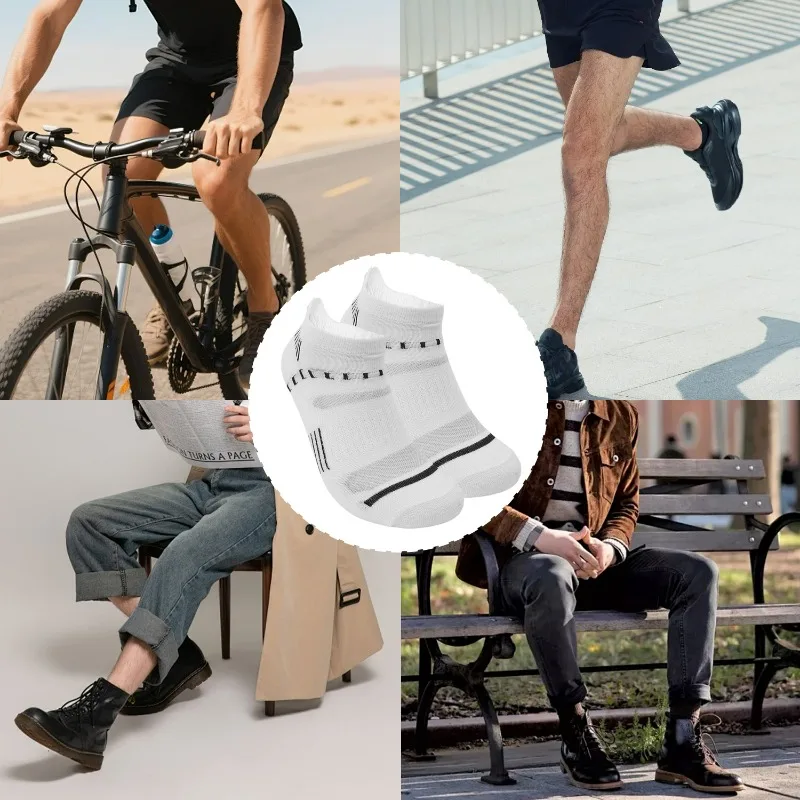 1-10 أزواج منخفضة قطع الكاحل الجوارب للرجال تنفس شبكة جوارب رياضية امتصاص سريعة الجافة خفيفة الوزن الراحة تناسب كل موسم جورب #4