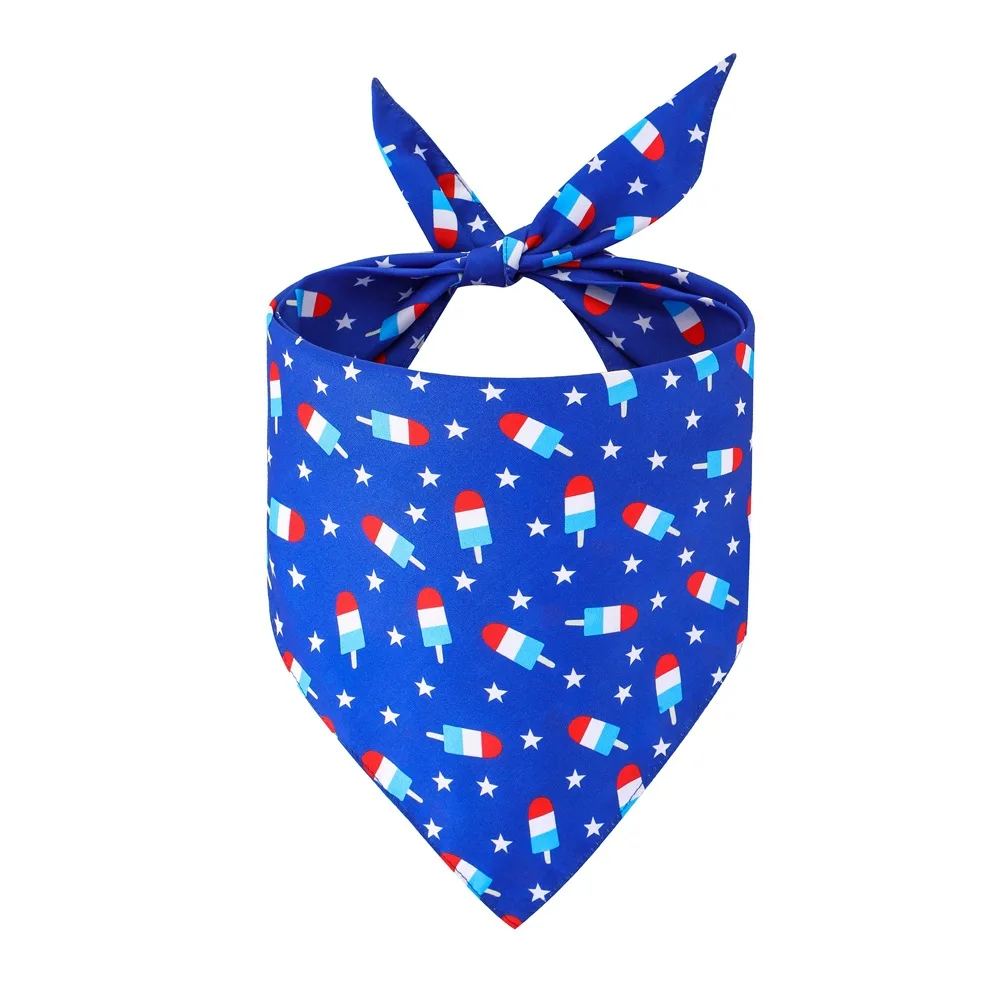 American Independence Day Pet Dog Cat Scarf Triangle Towel Saliva Tringular Bandage Accessories Supplies Products