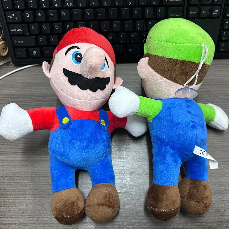 28cm Super Mario Bros Pelúcia Bonito Mario Cartoon Boneca de Brinquedo de Pelúcia Presente de Natal