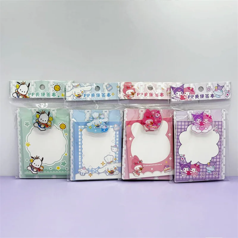 24pcs/lot Sanrio Kuromi Melody Pochacco Memo Pad Cute Sticky Note Stationery Label Notepad Planner Sticker Post School Supply