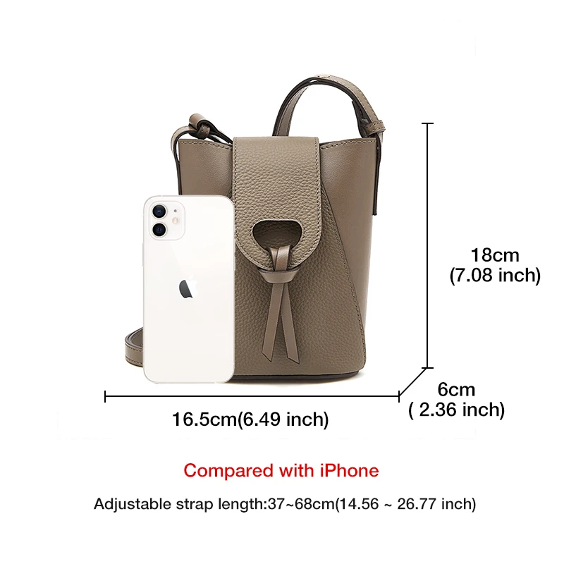 FOXER Mini Phone Bag Travel lightly For Girl Fashion Crossbody Bag High Quality Small Women Split Leather Shoulder CellPhone Bag