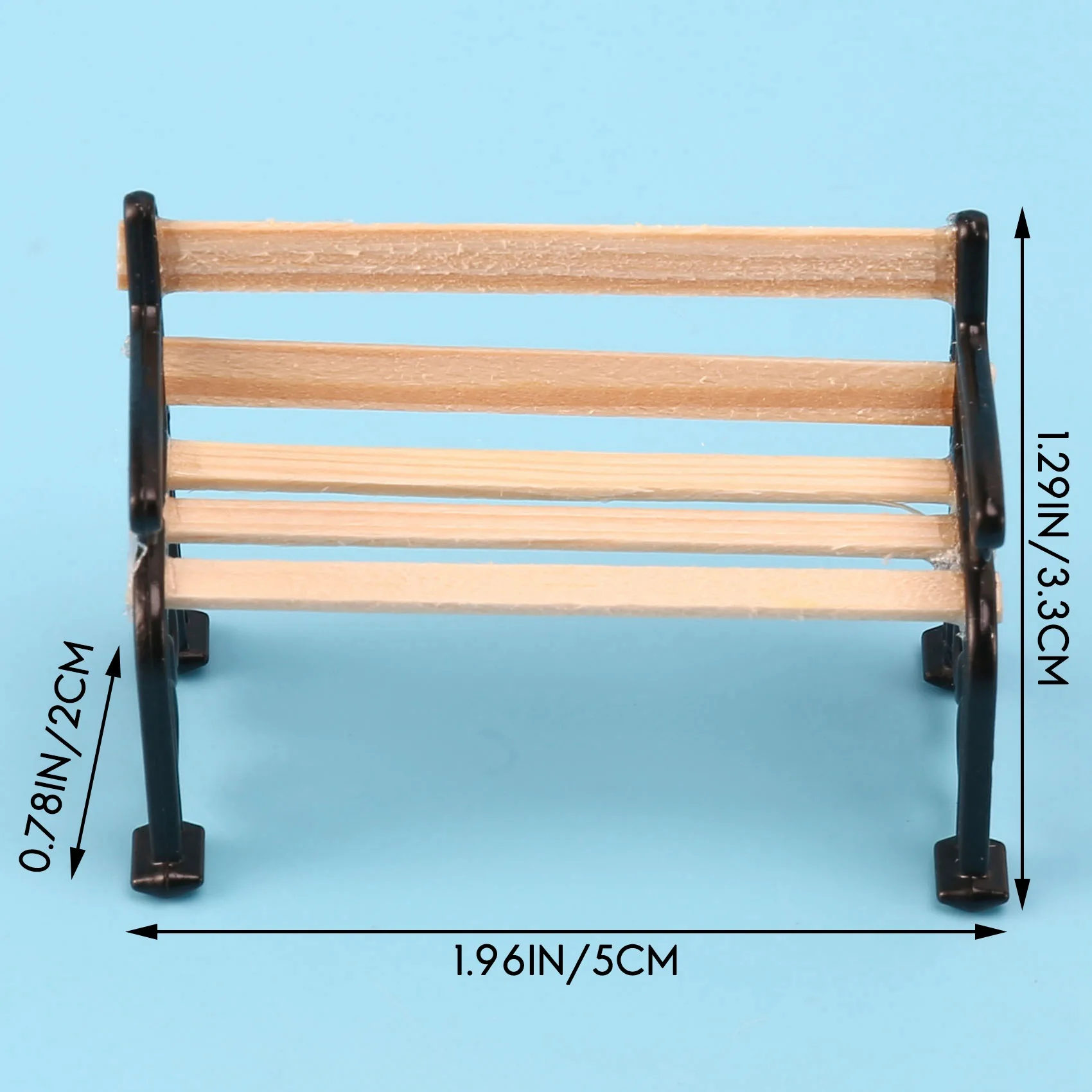 Banc de parc l'inventaire, meubles de jardin, maison de courses, 1/24