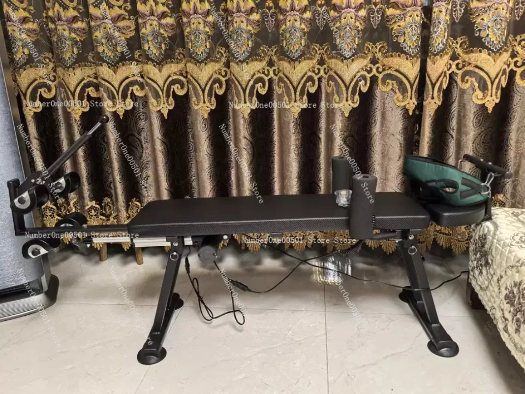 

Electric traction lumbar spine household bed heightening pull hamstring fitness inverted artifact automatic cervical stretcher