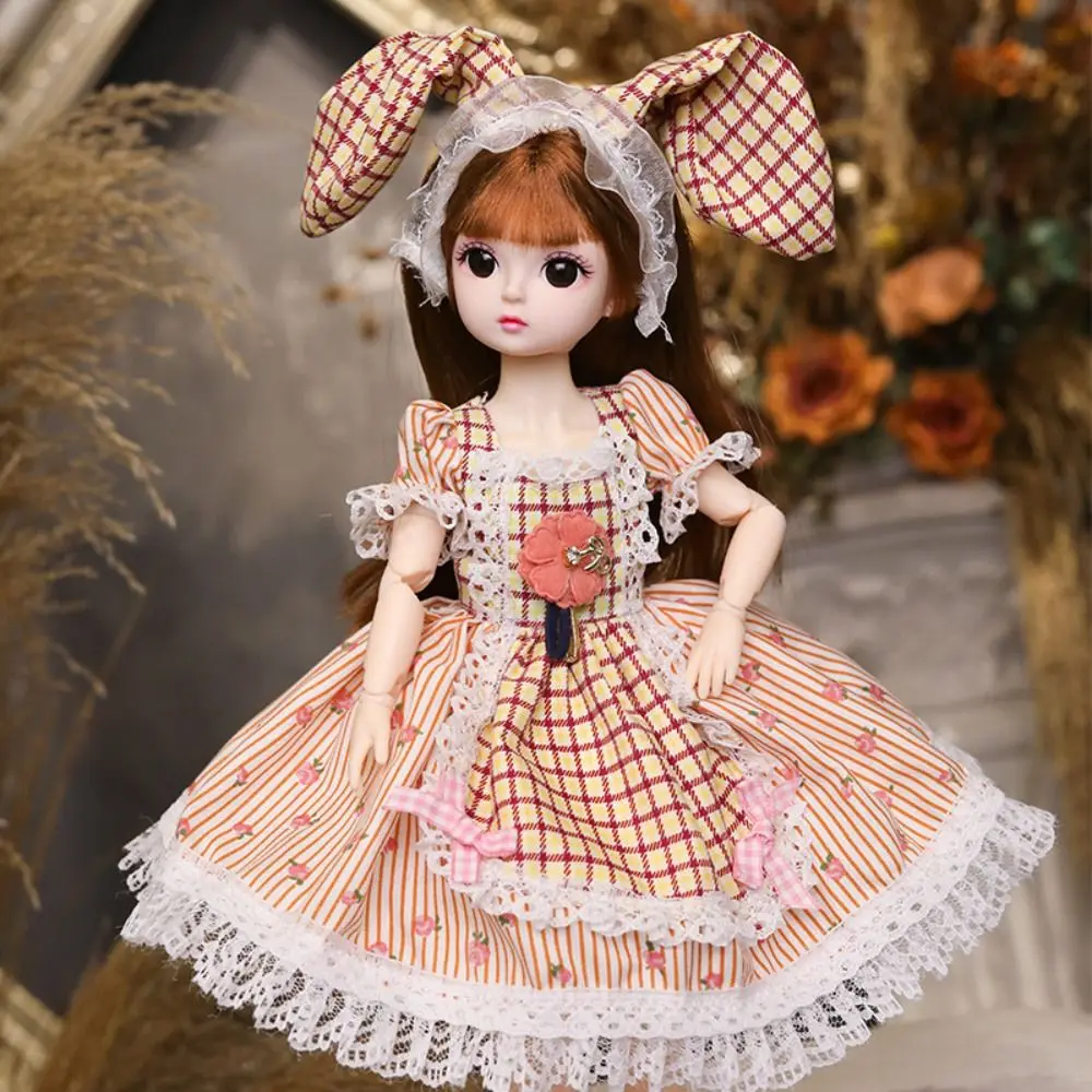 Schöne Kunststoff 30CM Bewegliche Gelenk Puppe Prinzessin Spielzeug Sicherheit Mädchen Dress Up Spielzeug Mit Musik 3D Make-Up Puppe Babys