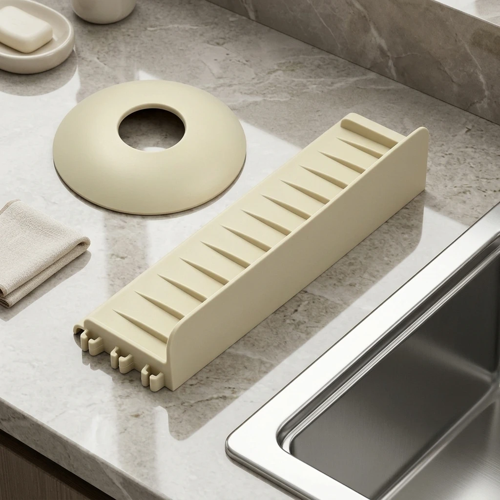Homeowners Silicone Drain Mat Modular Interlocking Sink Organizer Non-Slip Food Grade Drying Rack for Kitchen Bathroom