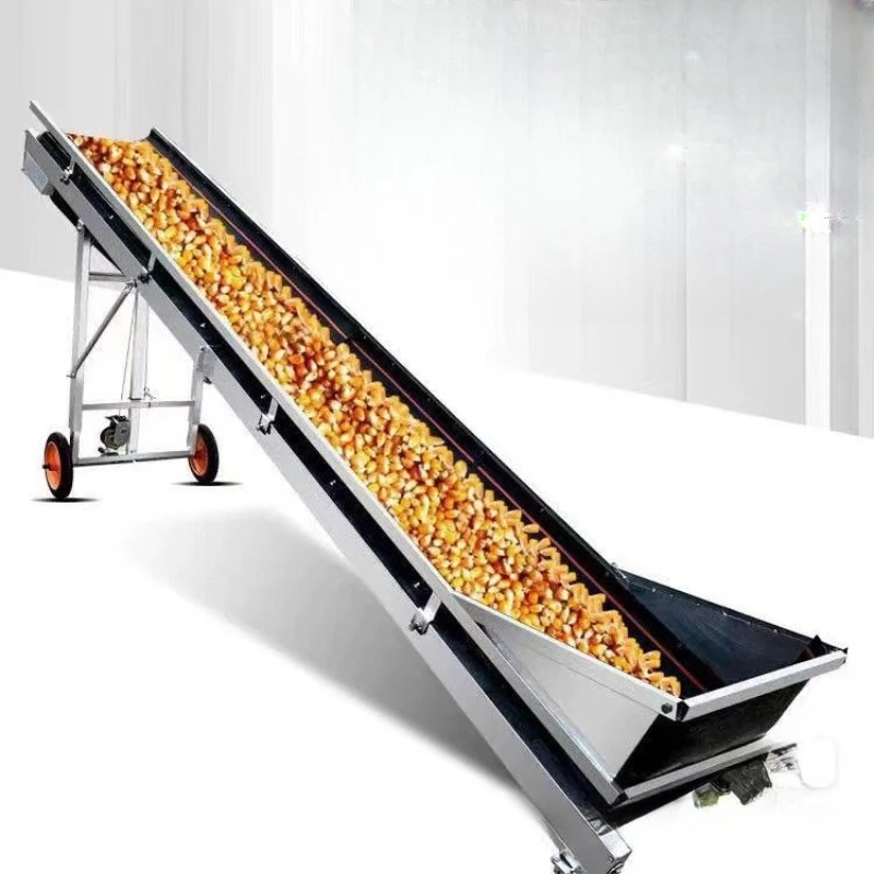 

Conveyor belt, small conveyor, hopper rib belt, conveyor, loading and unloading, bulk material climbing and folding conveyor