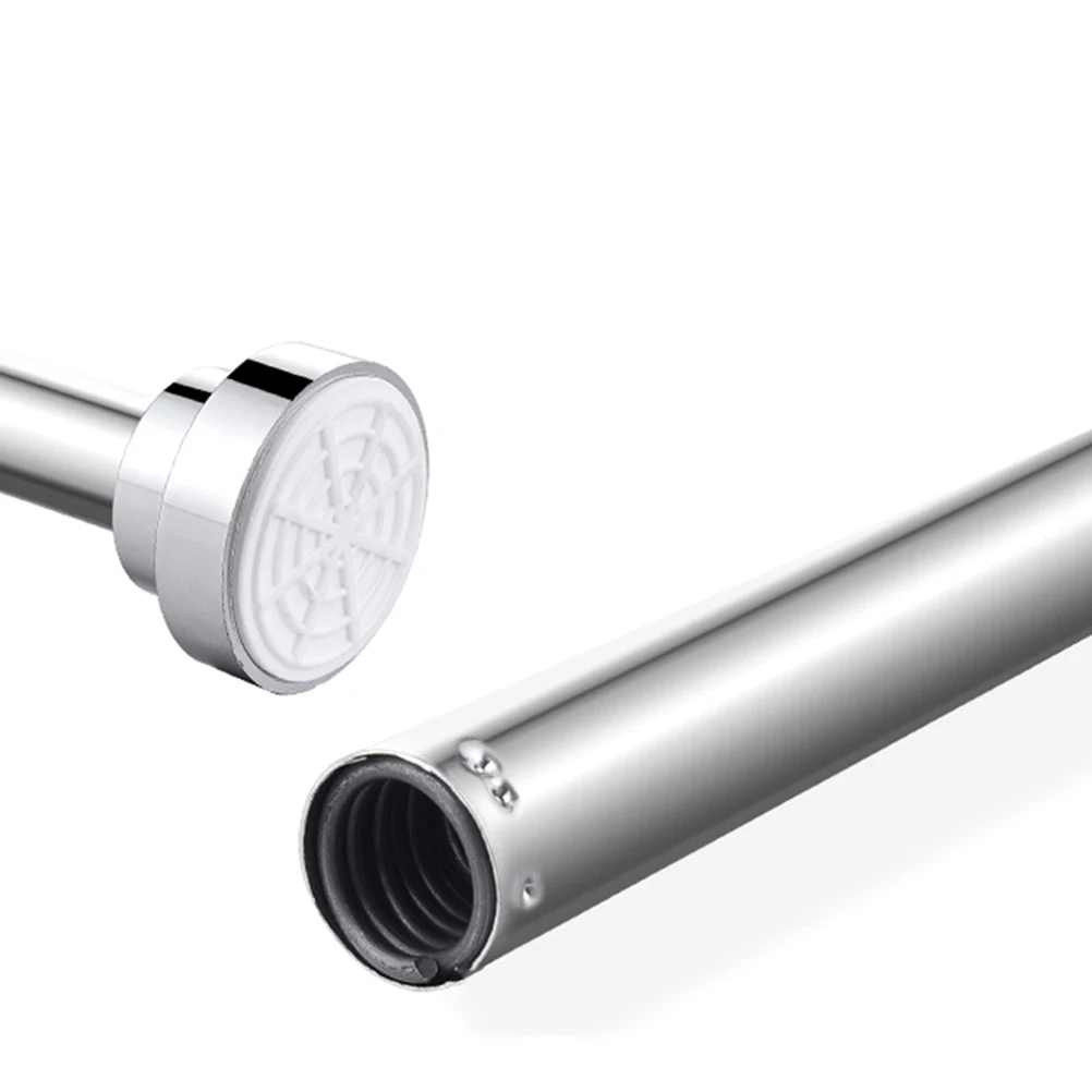 

Shower Curtain Telescopic Clothes Drying Rack Rod Drill Tension Extendable Rail Bar Silver