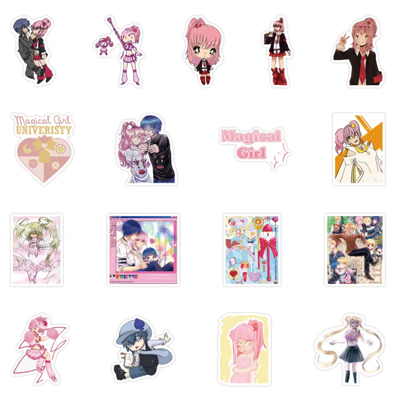 50pcs Cartoon Shugo Chara Girl Stickers for Scrapbook Foam Kawaii Diary Girl Notebook Decor Card Captor Sakura Sticker Toys