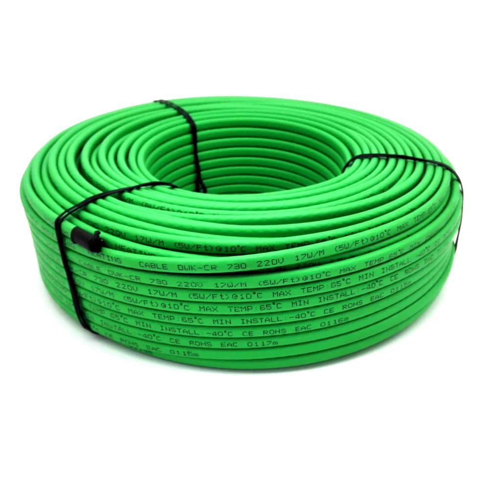 8 to 20m Water Pipe Anti-Freeze Protection Roof Snow Melting 110V 220V 17W/m Self Regulating Heating Cable