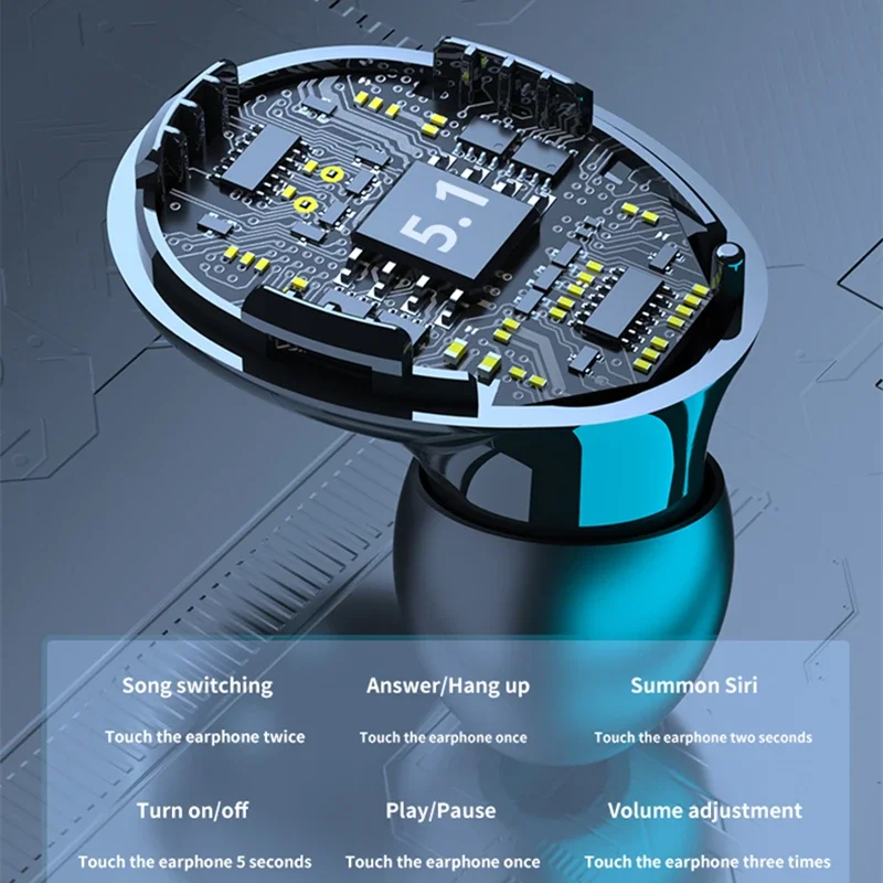 2024 TWS 무선 이어폰, 블루투스 노이즈 캔슬링 이어버드, 스테레오 헤드폰, LED 디스플레이, 스포츠 헤드셋, 마이크 포함