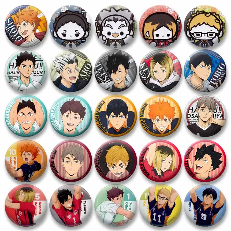 

Japanese Anime Haikyuu Button Badge for Clothes Shirt Decor Accessories Cartoon Nishinoya Shoyo Hinata Pin Gift Jewelry Brooches