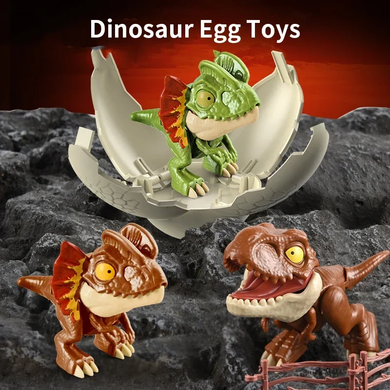 New Transformable Dinosaur Eggs Toys Can Fall Deformed  Simulation Animal Model Kids Finger Biting Dinosaurs Toy for Children