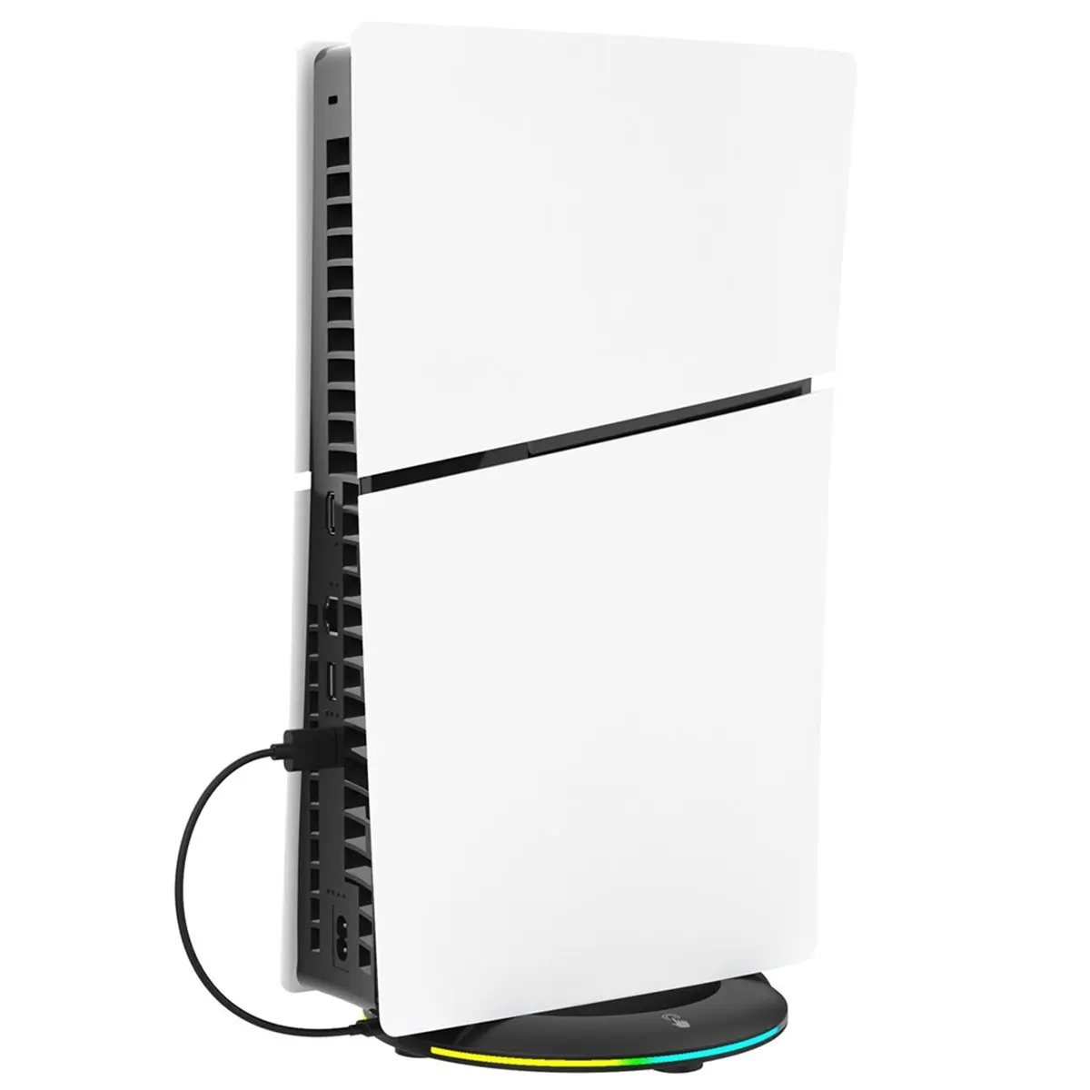 B21B Vertical Cooling Stand with RGB Light for Slim Pro Console Anti-Slip Base Bracket Holder Bracket Parts Black