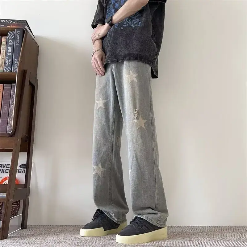 

Мужские джинсы American High Street Star: осенние, трендовые, винтажные, свободные, широкие, прямые, повседневные