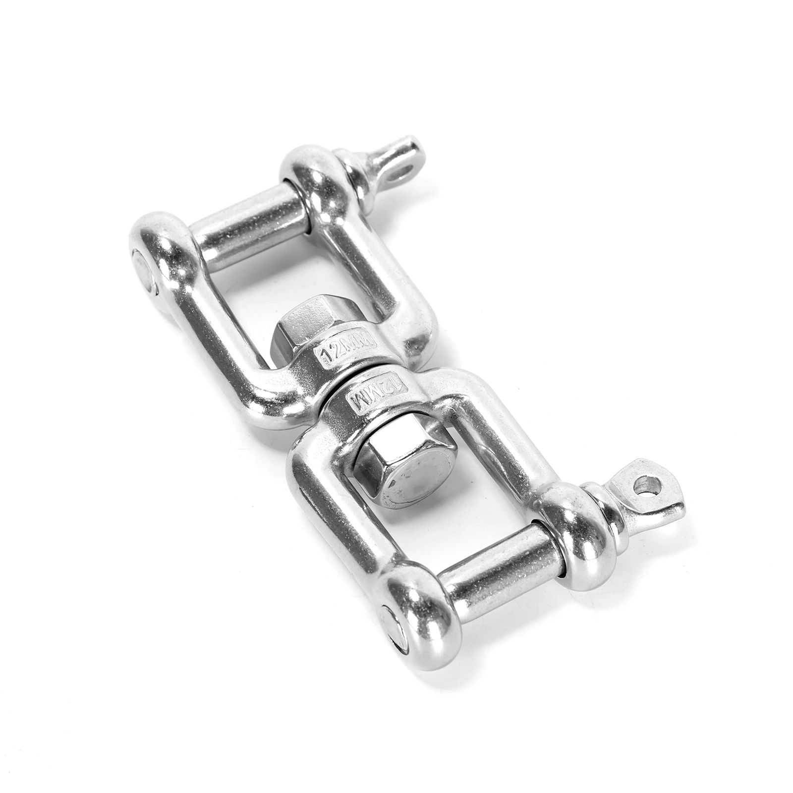 1Pcs 316 Stainless Steel Double Shackle Universal Swivel Ring M12x125mm For Garden, Yard, Boat,  Hiking,Camping ,Outdoor