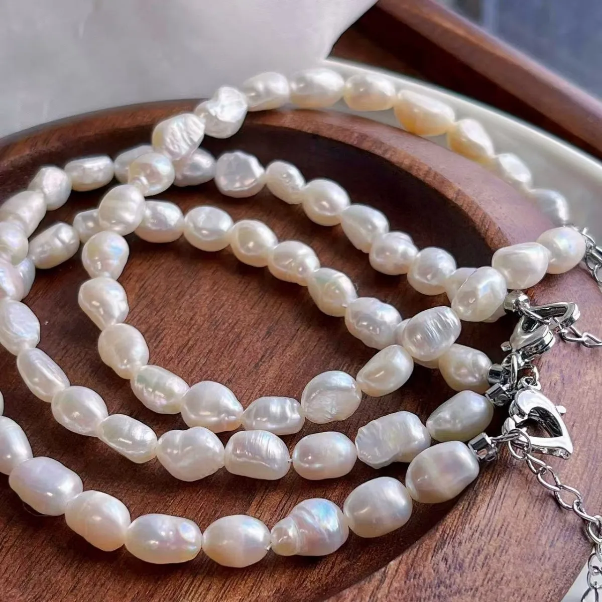 Baroque Pearl Ankle Bracelet, Natural Irregular Pearl Foot Jewelry, Summer Beach Boho Chain for Her Gift