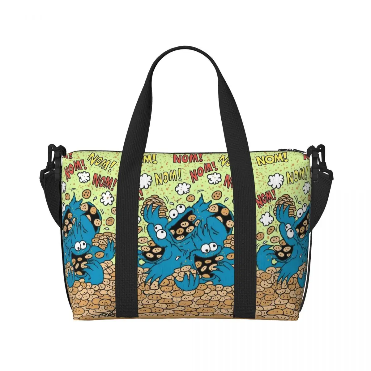 حقيبة كوكي مونستر مخصصة للنساء ذات سعة كبيرة حقائب سفر تعليمية للأطفال للتلفزيون على الشاطئ وصالة الألعاب الرياضية #2