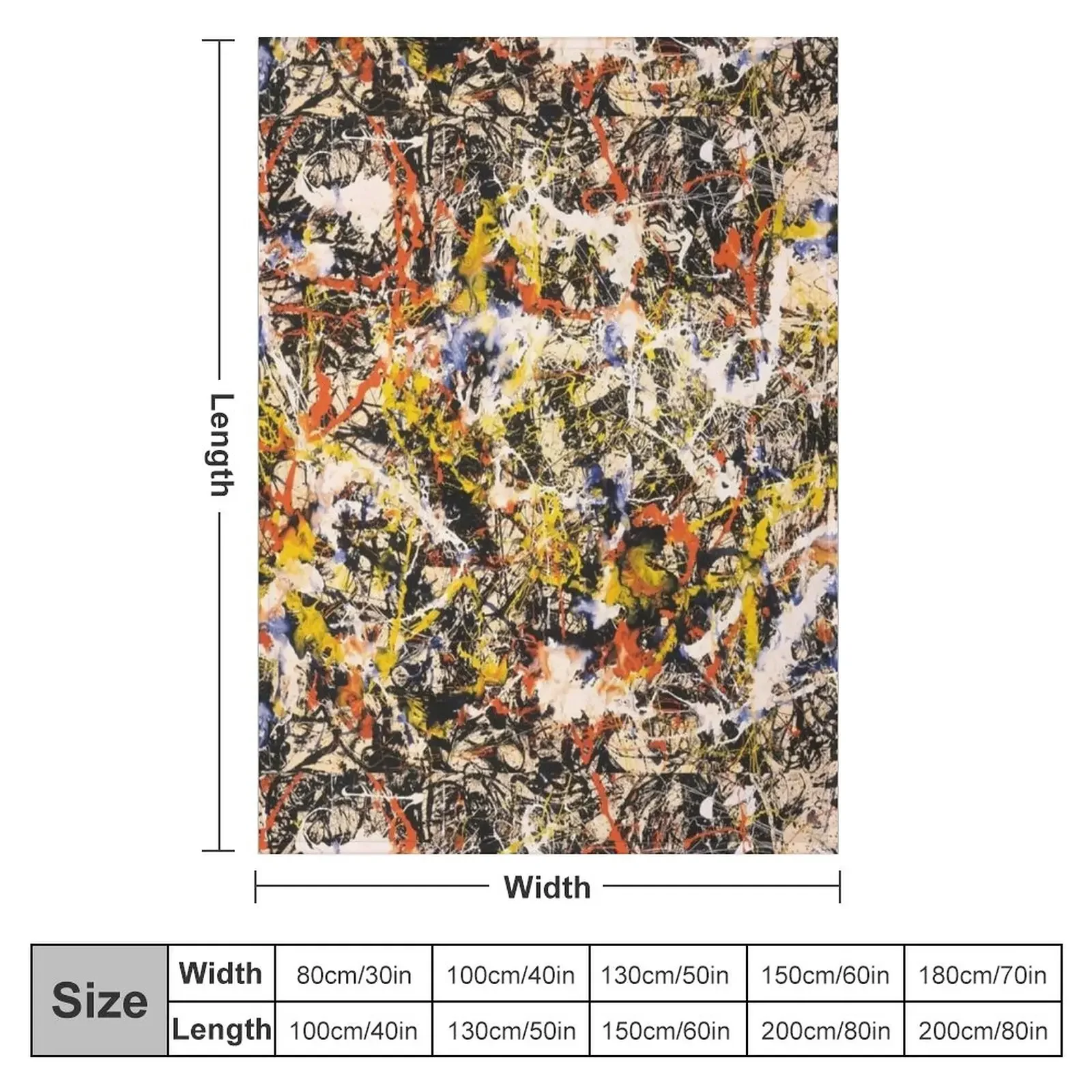 New Jackson Pollock--- Convergence Throw Blanket Decorative Sofa heavy to sleep Blankets