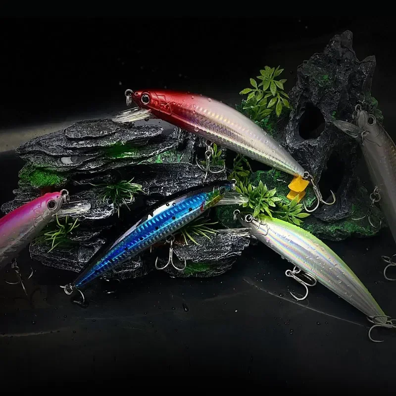 140mm 67g Big Heavy Minnow Sinking Fishing Lure Trolling Fishing Tackle Seabass Carp Wobblers Pesca Isca Hard Bait Minnow 9067