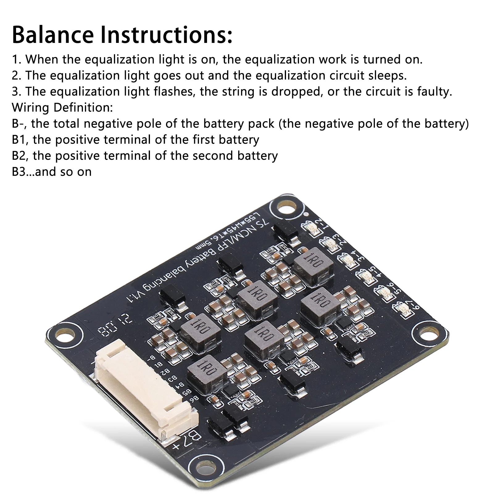 Active Equalizer Inductive Transfer Module for Ternary Lithium Iron Battery 2.0V‑4.5V 1.2A Lithium Battery Active Equalizer