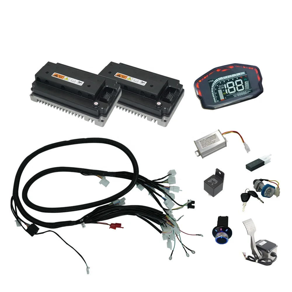 

Direct 4-Wheel Electric Vehicle Wiring Harness Dual Drive Plug-and-Play Fardriver Votol Controller 72V Controller Compatible