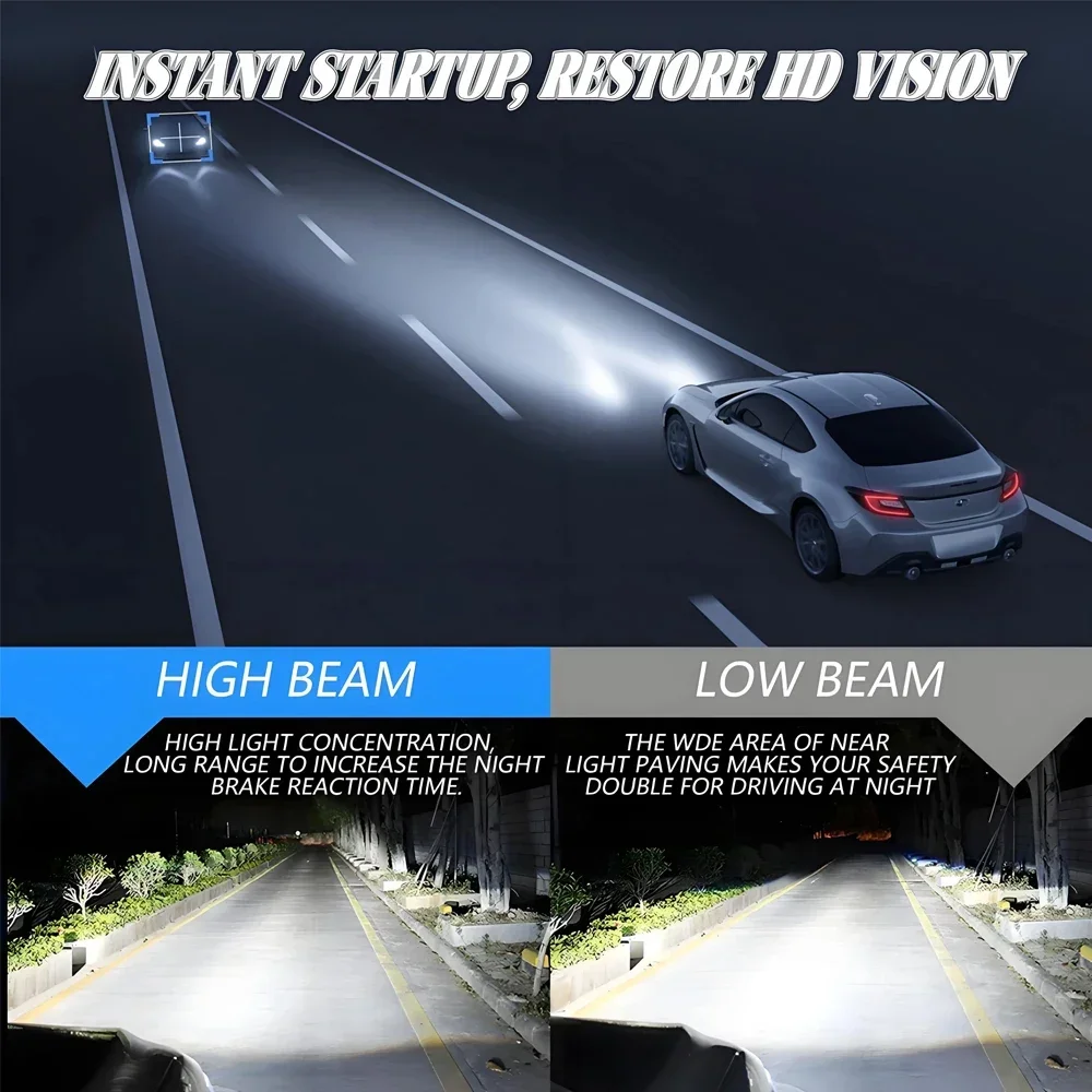 HYNBYZJ H11 H4 LED المصباح 1000 واط 1200000LM H7 السيارات ديود الضباب مصباح التوصيل والتشغيل 12/24 فولت H8 H1 30 قطعة 8890 CSP HB3 9005 HB4 9006 9012 #4