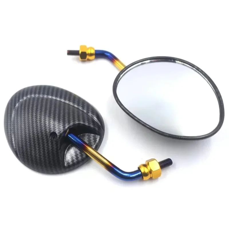 

2pc Show Off Your Uniqueness Angle Adjustable Rearview Mirror for Motorcycle E-bike Scooter ATV Color Metal 8mm Rear View Mirror