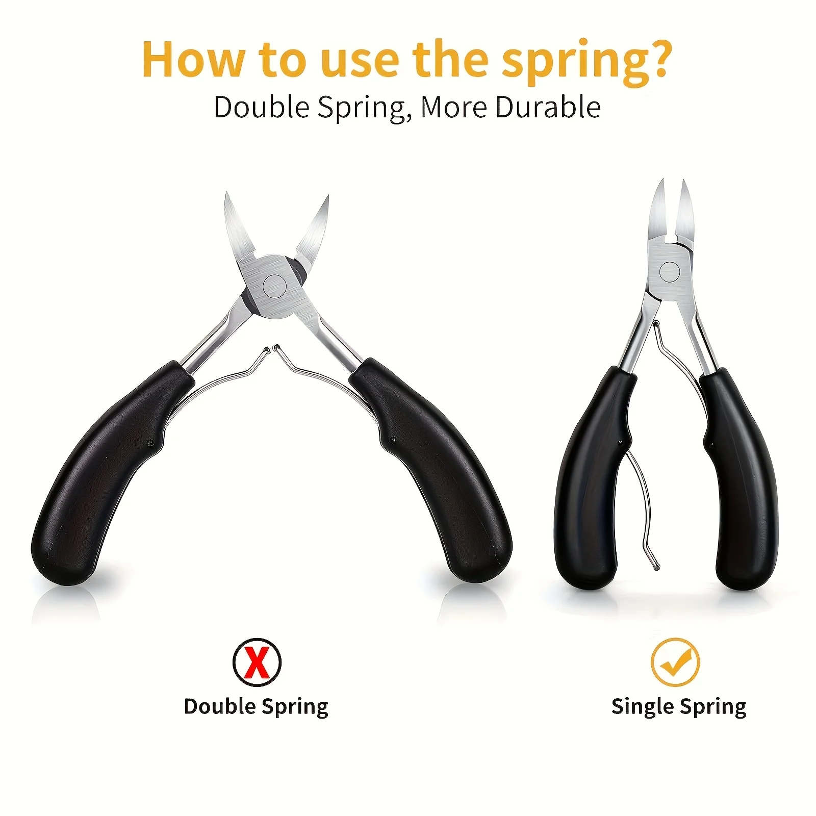 Forbici portatili per olecrano, tagliaunghie professionali, tagliaunghie per unghie spesse e crescita delle unghie spesse, tagliaunghie dei piedi_Per forbici per unghie con manico in gomma per unghie spesse o strumenti per unghie intraorali