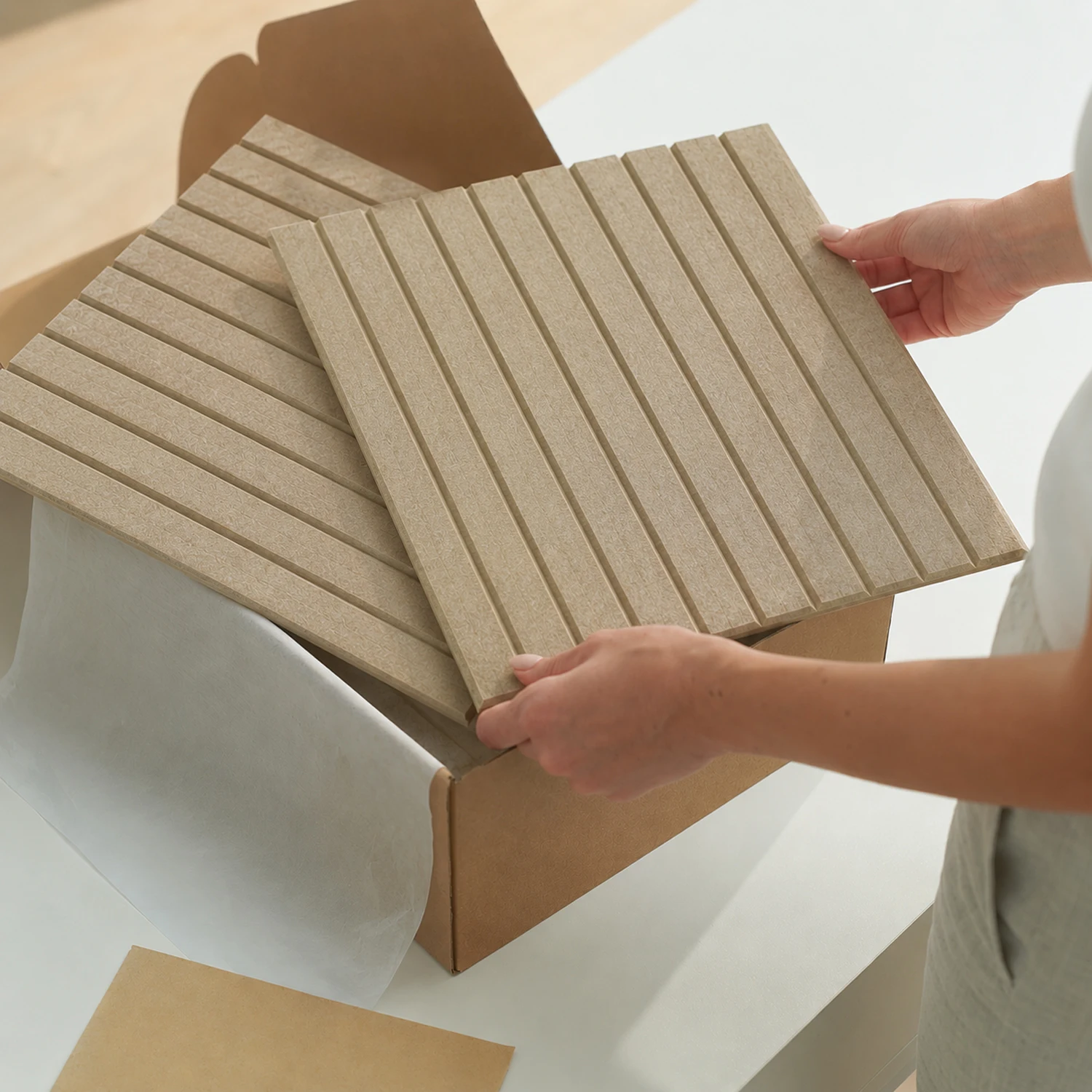 12pcs Large Corcho Pared Acoustic Cork Tiles Wall Panel Soundproof Felt Pin Note Bulletin Board Tiles for Wall Home Decorative
