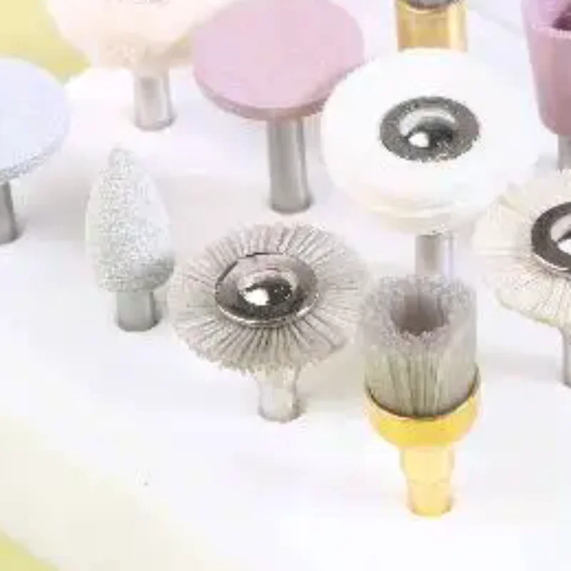 

[7015]12 PCS Upgraded Silicone And Brush Grinding Head Mixed Polishing Set - Achieve High-gloss Polishing With Polishing Paste