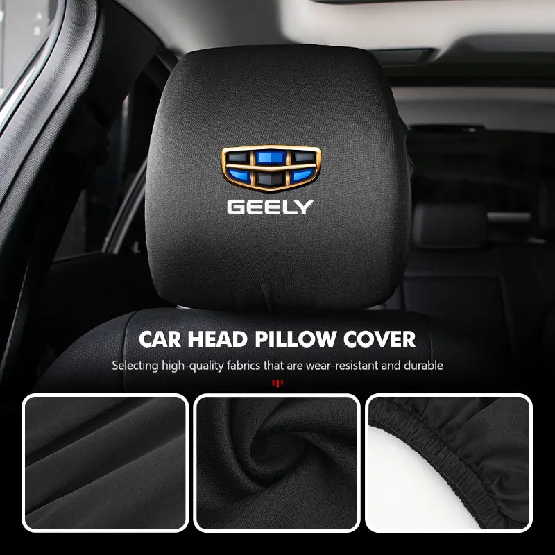 Car Seat Headrest Elastic Protective Pillow Protective Cover For Geely LC EC8 Atlas CK2 CK3 GT GC9 Geometry C Tugella GX3 CK