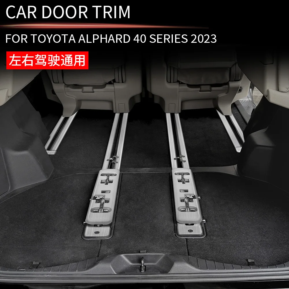 

Rear Seat Sliding Track Rail Bonnet Cover Trim Sticker Accessories Car Styling For Toyota Alphard Vellfire 40 Series 2023 2024