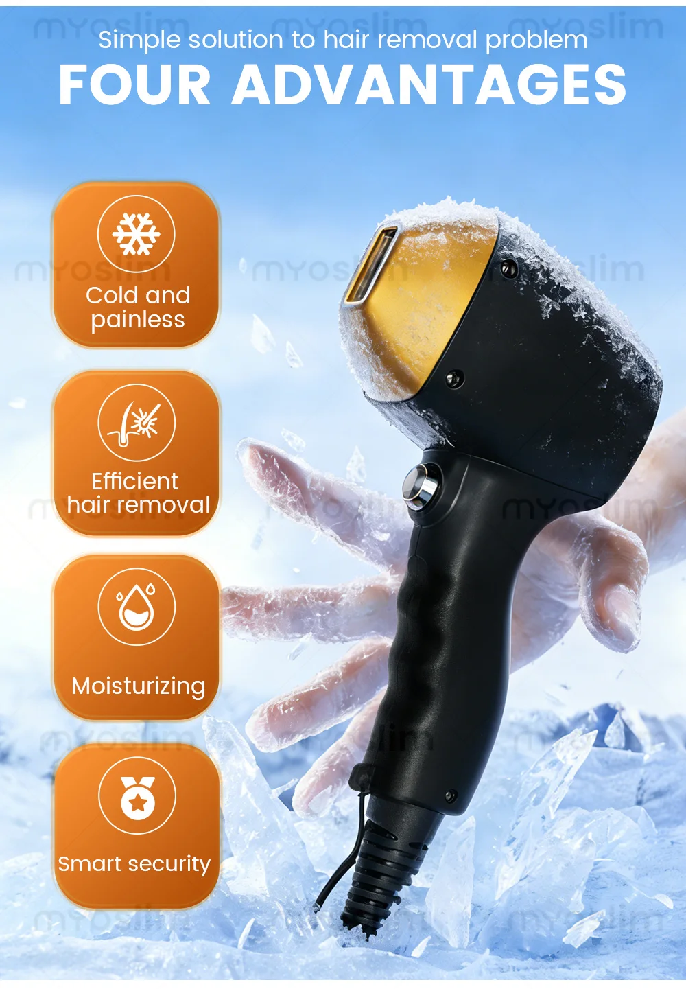 808nm Diode Hair Removal Machine 5000W Ice Cooling Permanent Hair Removal Beauty Salon Equipment CE