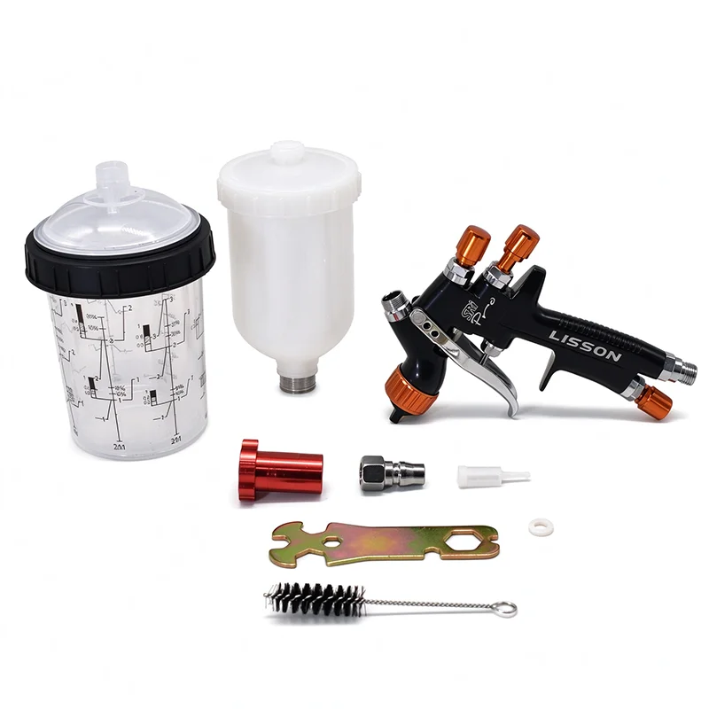 1.2mm Nozzle HVLP Mini88 Gravity Spray Gun for Car Furniture Spray Gun with Adapter 400ml Paint Mixing Cup Air Sprayer Paint Gun