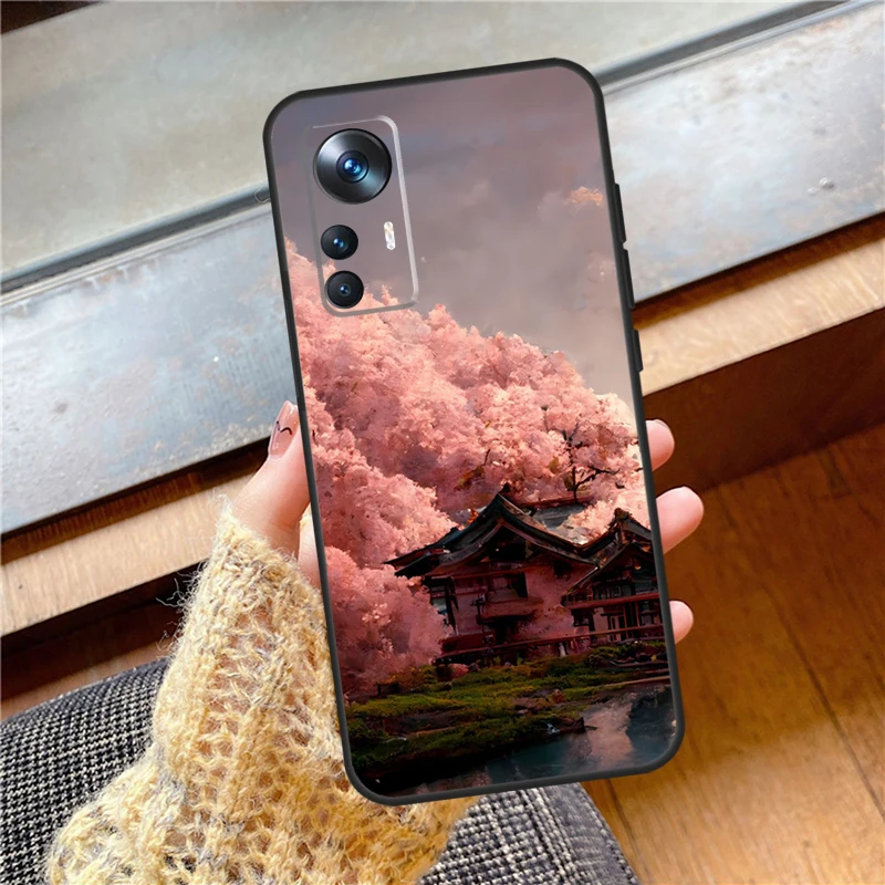 Japanese Anime Hand Painted scenery Case For Xiaomi 12T Pro 11T 12 13 Lite 12X Cover For POCO X5 Pro X4 X3 F4 GT F3 F5 M5 C40