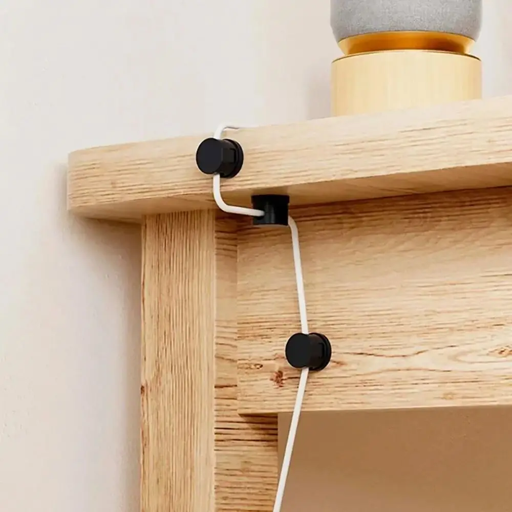 

3 шт., магнитный органайзер для проводов, регулируемый вращающийся кабельный органайзер, клейкие зажимы для кабеля под столом