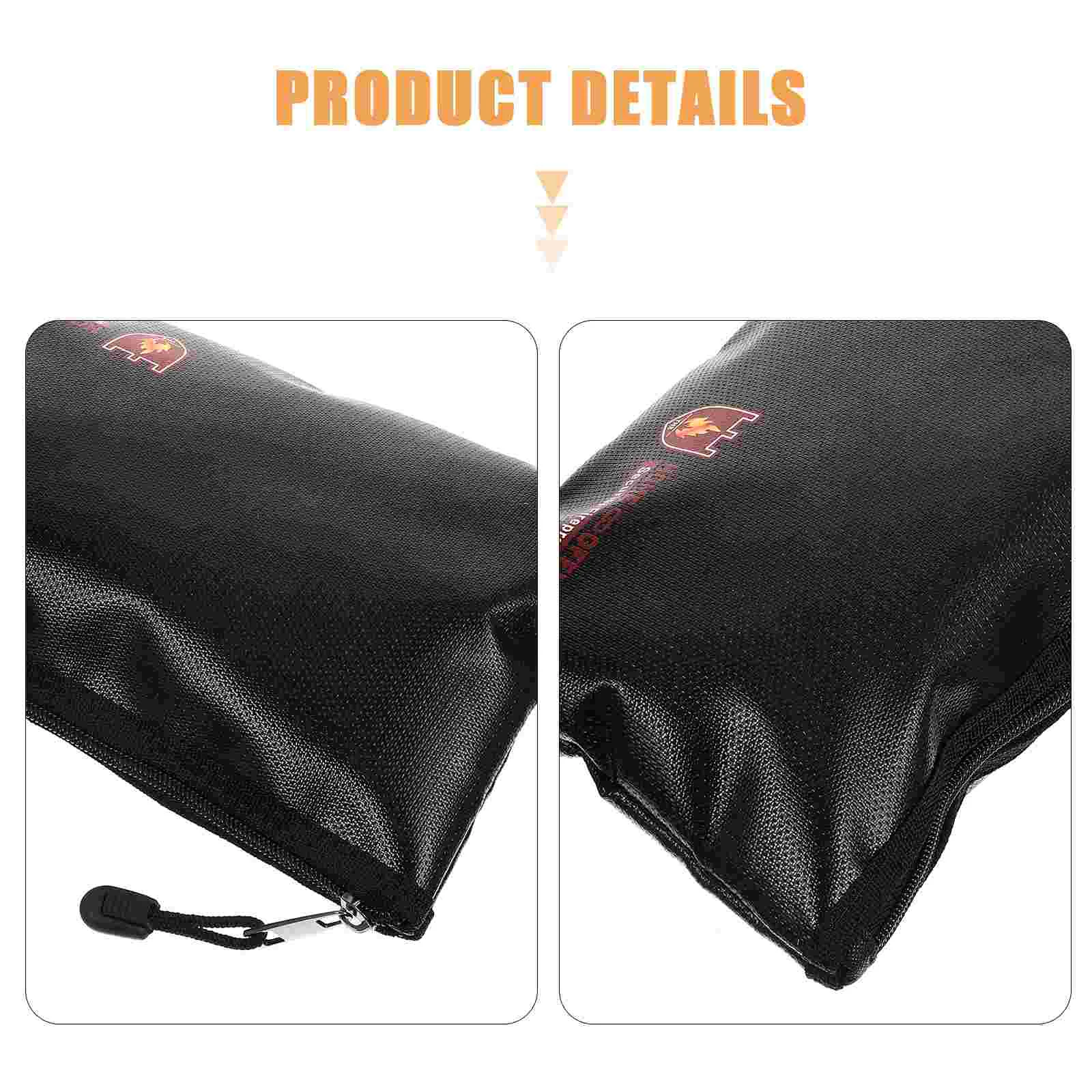 Fireproof File Bag Document Stand Money Portable Zipper Storage Holder New Composite Materials Safe Practical Pouch Waterproof
