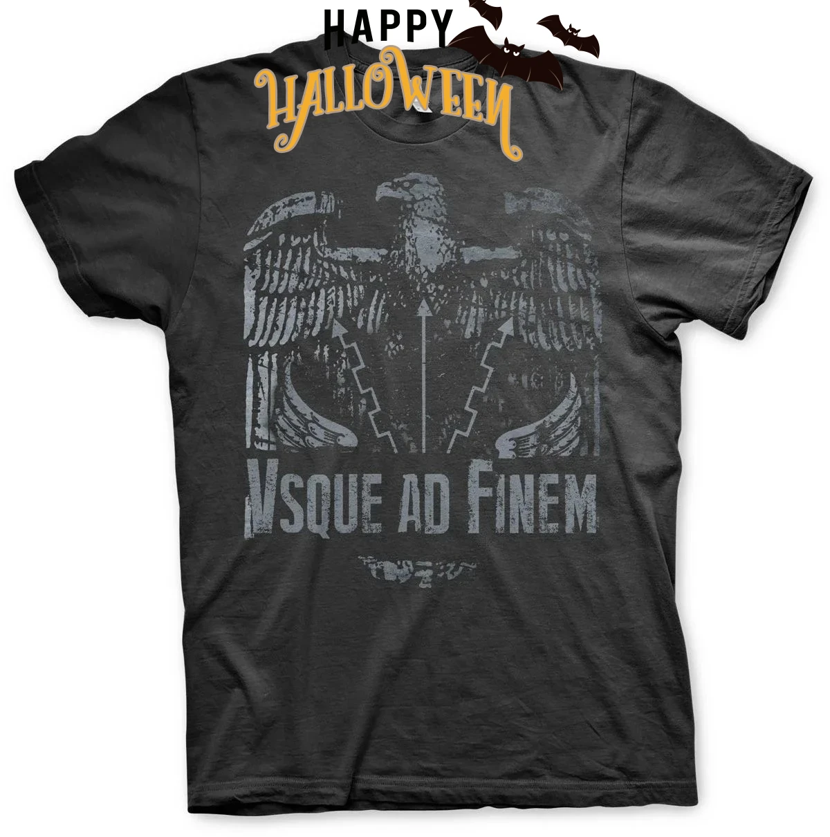 Vsque Ad Finem. Roman Legion Flag Eagle T-Shirt 100% Cotton O-Neck Short Sleeve Summer Casual Mens T-shirt Streetwear