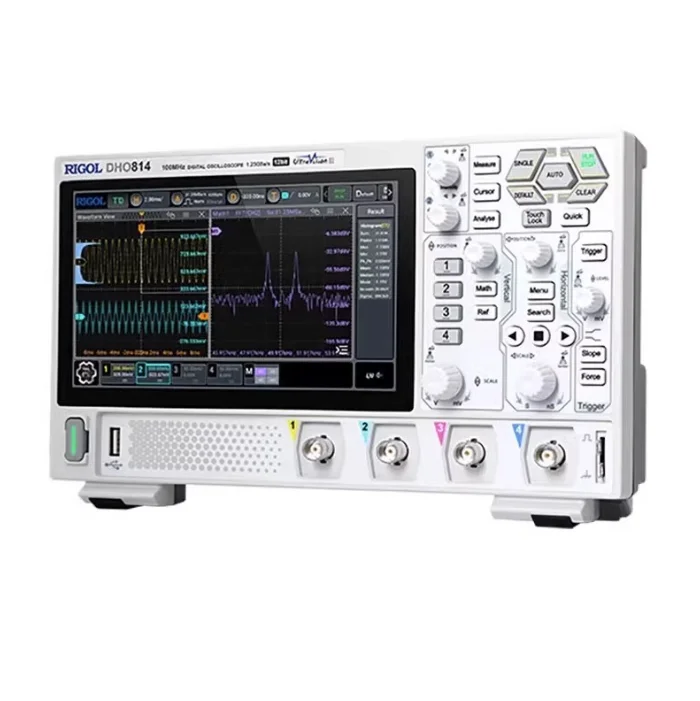 

Digital Oscilloscope DHO814 100MHz 12 Bit 1.25GSa/Sec 25MPts Depth 4Channel