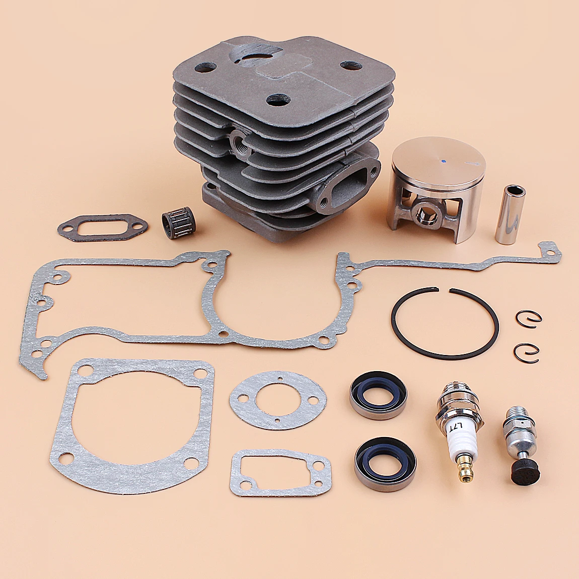 BIG BORE 52MM Cylinder Piston Ring Gasket Oil Seal Valve Kit For HUSQVARNA 61 268 272 272K 272XP Chainsaw NIKASIL PLATED