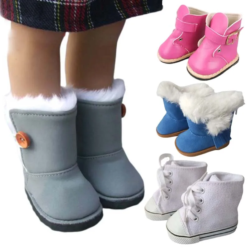 For 18" 45CM Girls Doll Winter Snow Boots Shoes for  Baby Doll Shoes Girl Gift