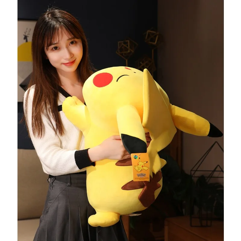 35-60Cm Kawaii Pikachu Knuffel Schattig Groot Formaat Pikachu Charmander Gevulde Pop Pokemon Gooien Kussen Kinderen Verjaardagscadeaus