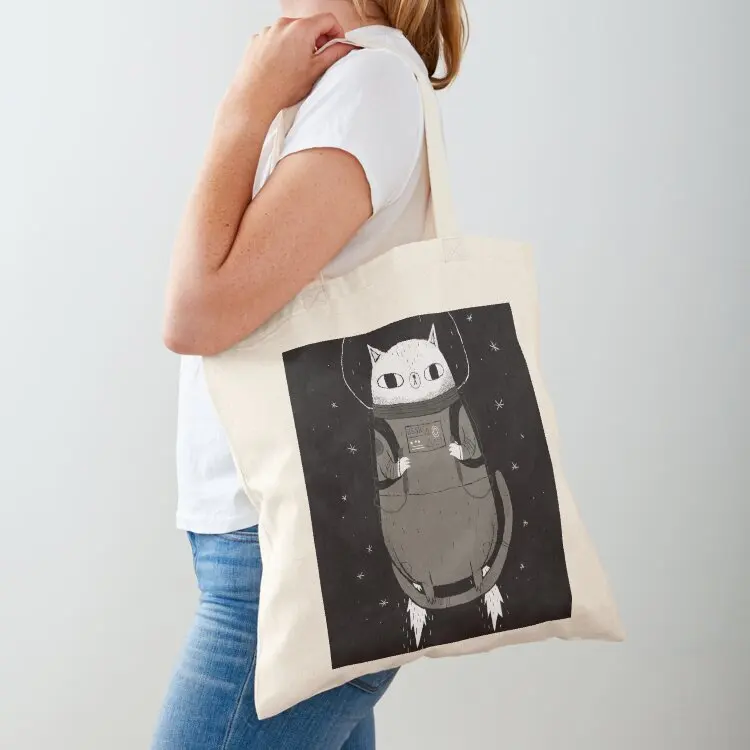 

space cat Tote Bag Women's bag tote bag canvas tote women Custom