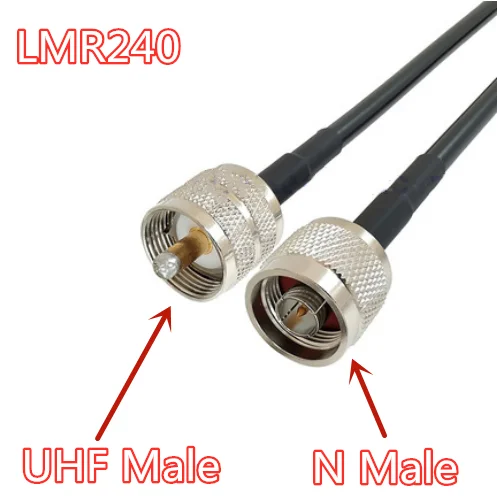 LMR240 Cable N Male to UHF Male Connector 50-4 LMR-240 RF Coaxial Pigtail Jumper Cable