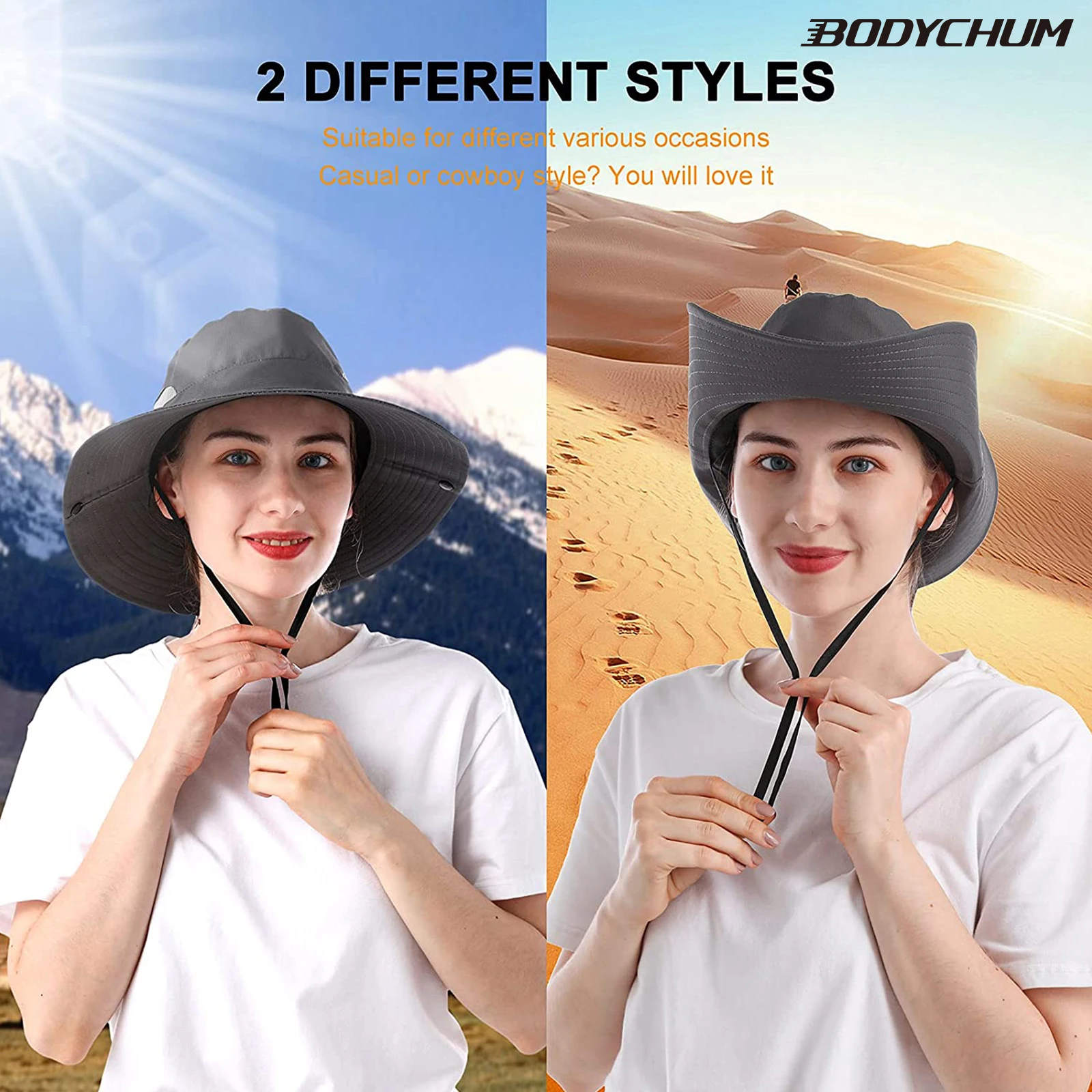 Wide Brim Sun Hat Set for Women, Cool Relief Kit Suitable for Summer Beach Travel and Outdoor Activities