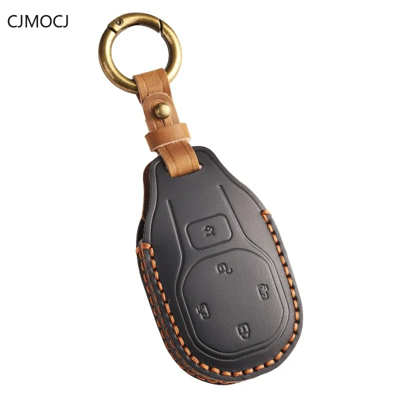 

Premium Genuine Leather Key Cover Case for GAC Trumpchi E8 / E8 MAX (2024) - High-End Protective Key Fob Shell Keychain